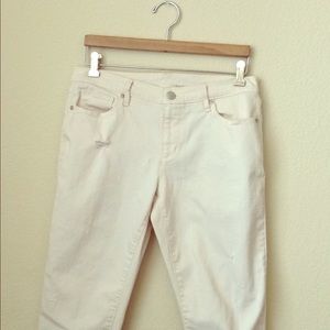 Loft cream colored jeans